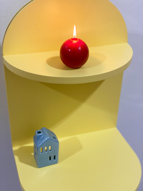 Eileen side floating table with LED