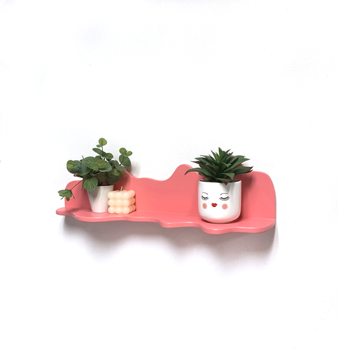 Andes floating wavy shelf