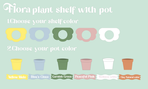 Flora Plant Shelf with Pot