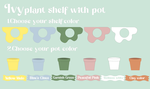 Ivy Abstract Plant Shelf with Pot